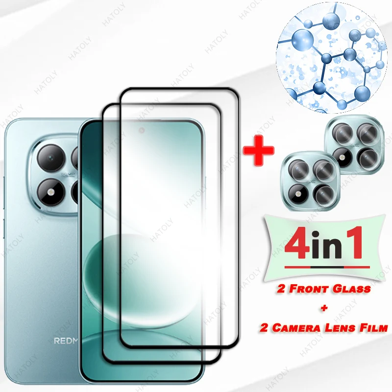 

For Xiaomi Redmi Note 15 Pro 5G Glass Screen Protector For Redmi Note 15 Pro 5G Black Edge Protective Film Camera Lens Protector