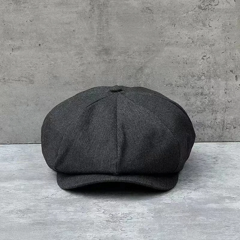 2024 Big Size Cotton Newsboy Caps Men Spring Summer Thin Breathable Beret Women Casual Hat Unisex Sweat Octagonal Hats 63CM