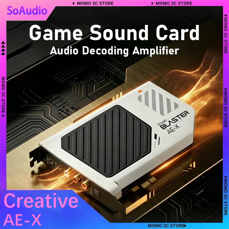 

Creative Sound Blaster AE-X Built-In Sound Card, Dedicated For Gaming，Audio Decoding Amplifier,32-Bit/384kHz，130 dB,DSD256