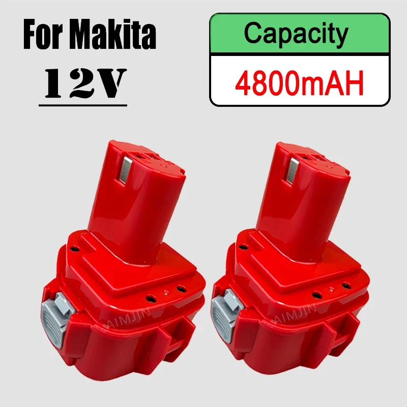 12V 4.8Ah แบตเตอรี่ทดแทนสําหรับ Makita 4800mAh Ni-MH 1220 1222 1202 1233 1234 1235 192696 -2 193138 -9 1050D 4013D