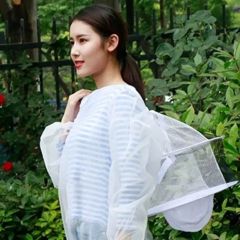Breathable Beekeeping Suit Mesh Smock Half Body Beekeeper Clothes Wear-resistant Hooded Veil Protective Equipment Beekeeping