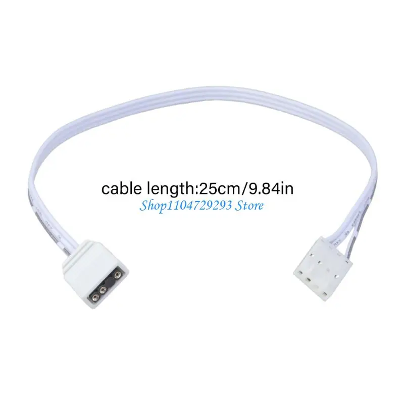 4 Pin ARGB 5V Adapter Cable 25cm White Extension Line For Color Lighting Sync 