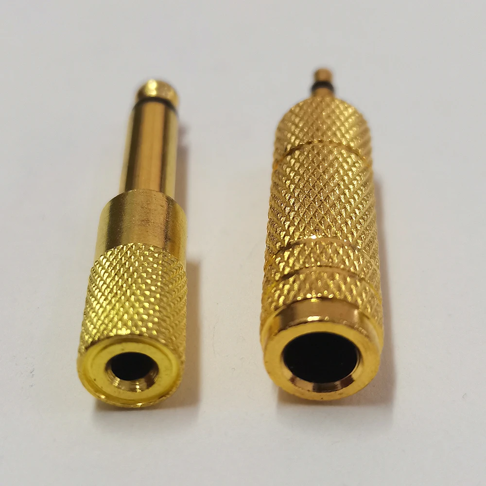 5 Stück 3,5mm auf 6,5mm 6,35mm 1/4 Zoll Mono-Audio-Adapter-Stecker-Buchse-Konverter für Mikrofon, Gitarrenverstärker, Kopfhörer – Detail 6