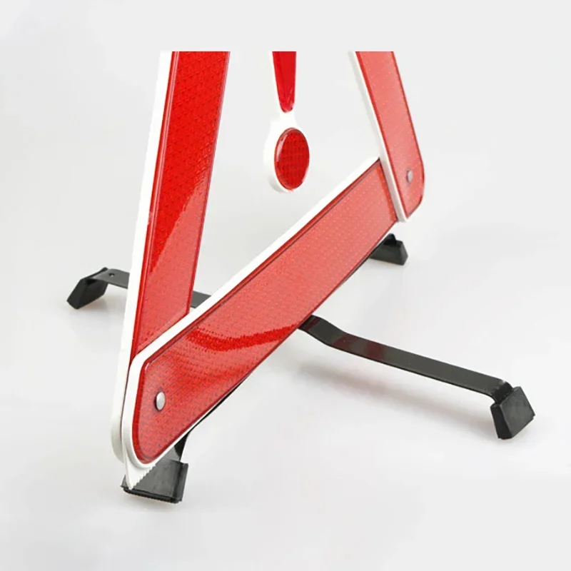 Car Trianglular Reflective Strip Emergency Breakdown Warning Sign Red Road Safety Hazard Foldable Auto Accessories
