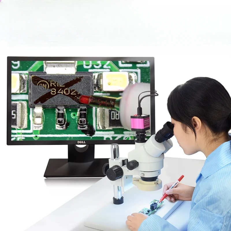 

SZM-45T1 true trinocular microscope measurement camera video mobile phone magnifying glass