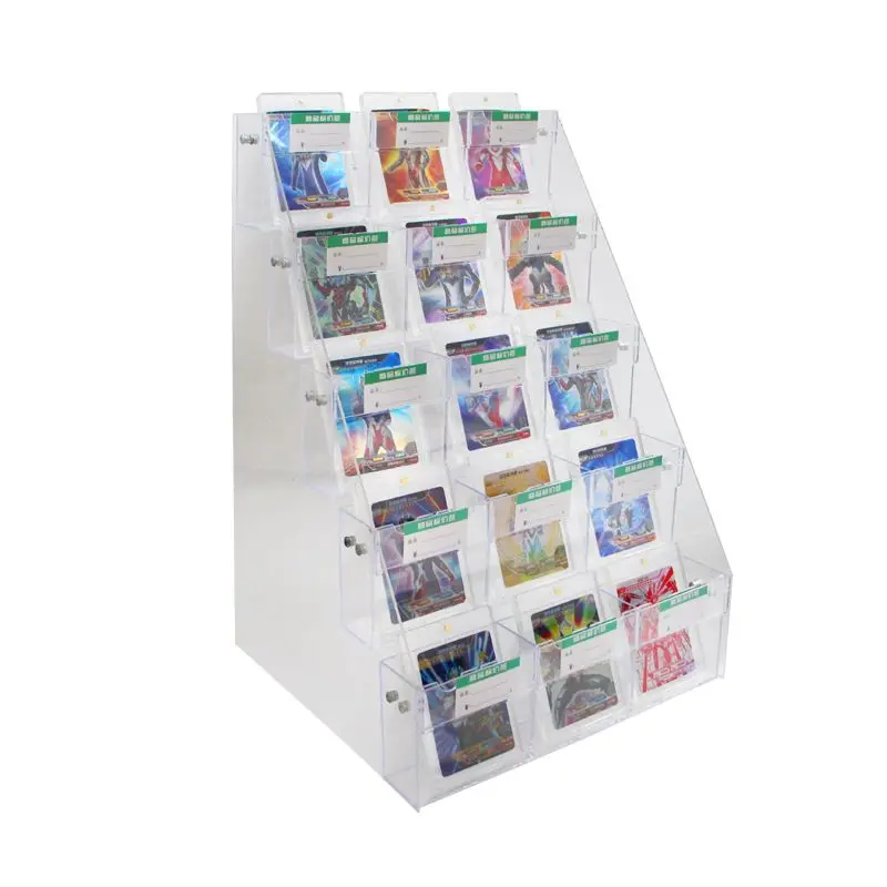 Acrylic Supermarket Shelf With Price Slot Pen Display Stand Stationery Store Pen Holder Pencil Neutral Pen Ladder Pagoda Rack