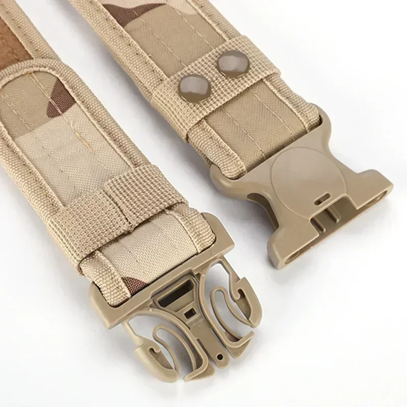 屋外ノックオフベルトメンズミリタリー多機能兵士戦闘戦術ベルト頑丈なナイロンウエストストラップ 125 センチメートル長さ