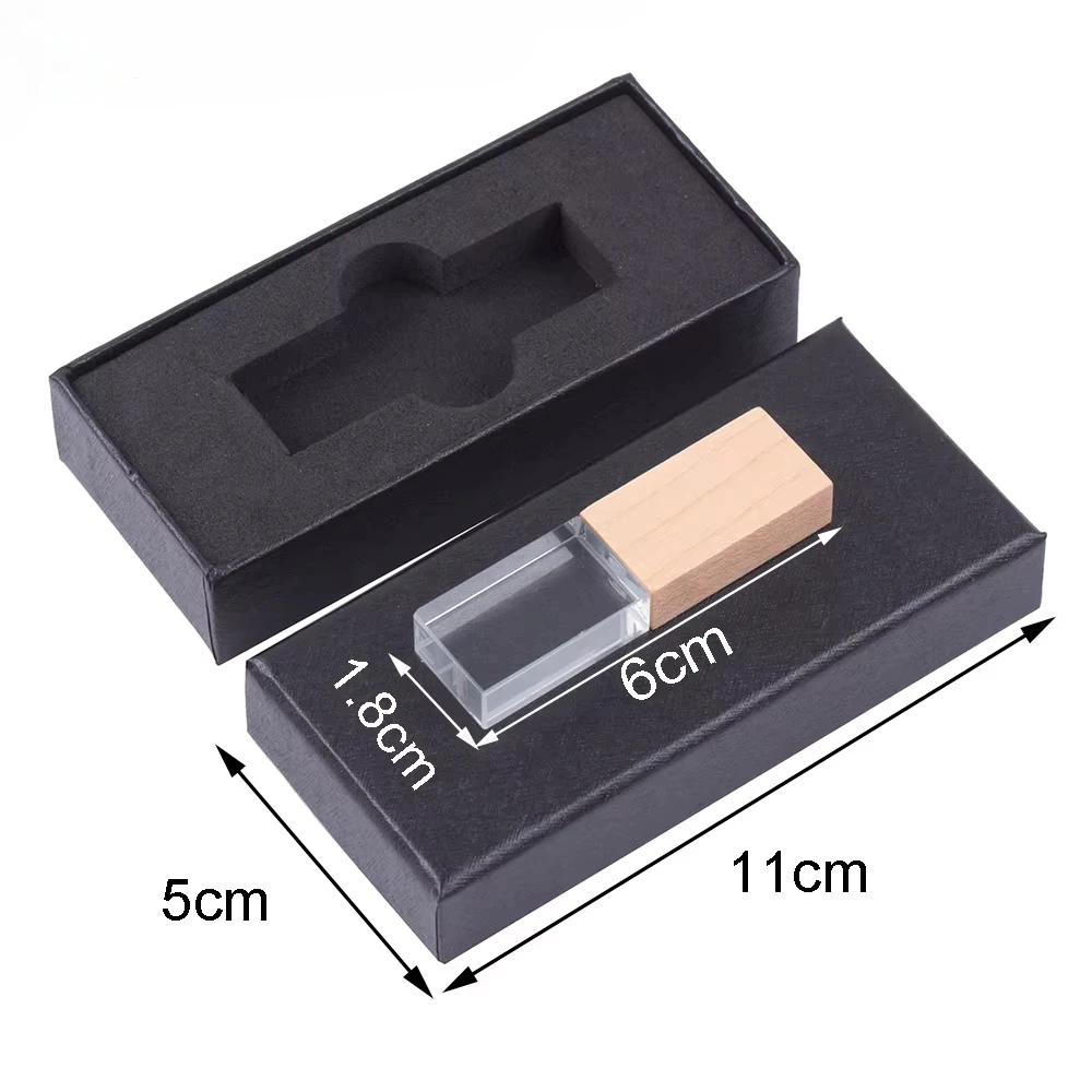 Beautiful Crystal USB Flash Drive 128GB Free Custom Logo Memory Stick 64GB Photography Studio Pendrive 32GB Wedding Gift U disk