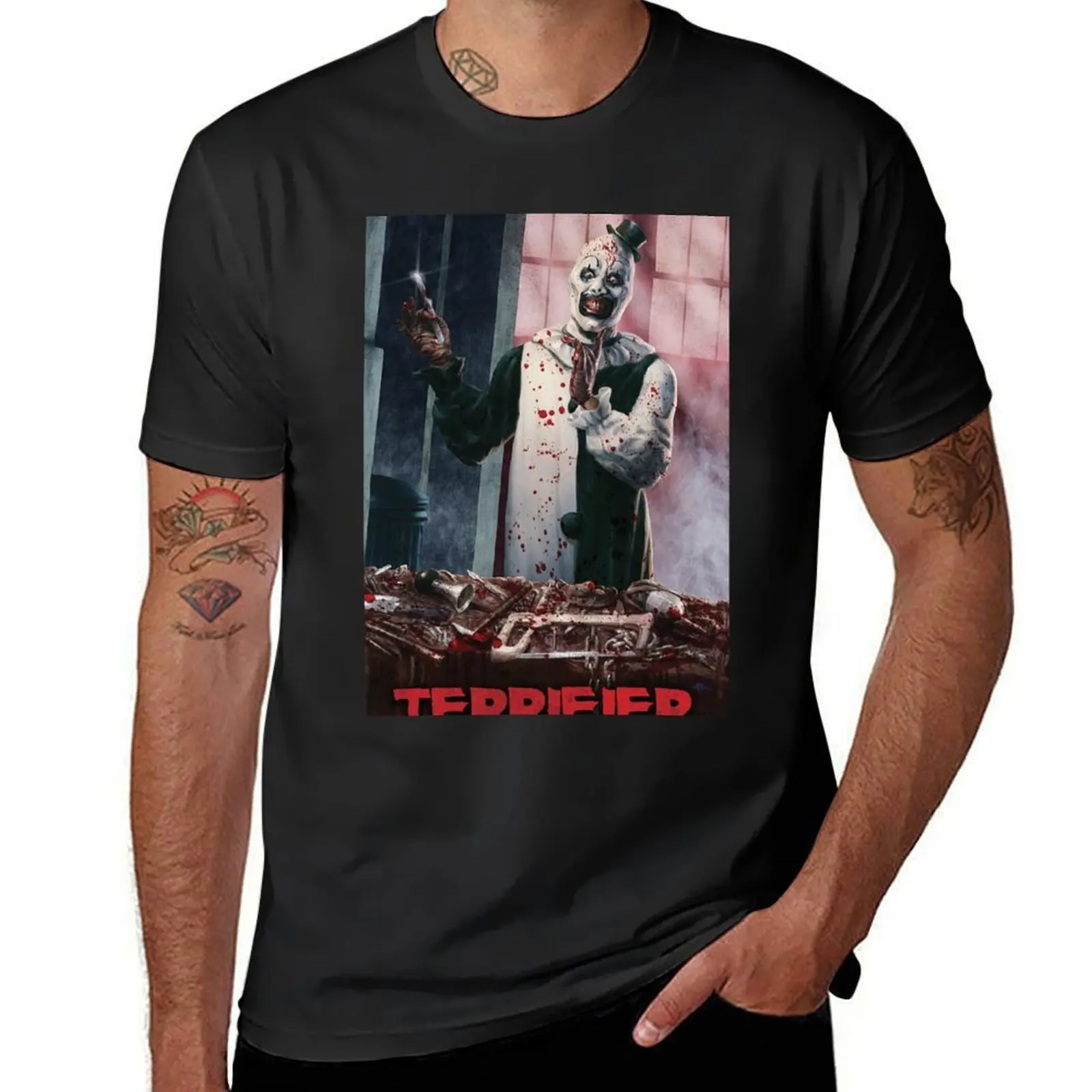 Terrifier movie horror T-Shirt tees new edition Short sleeve tee plain men clothings