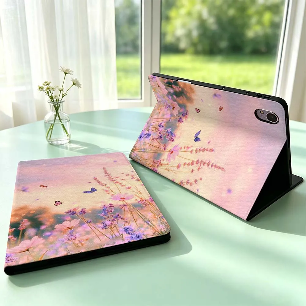 Butterfly Pink Sky Pen Tray For Huawei MediaPad MatePad Honor Pro V6 9 V8 X9 X 10 13.3 12.3 11 11.5 Inch Tablet Case