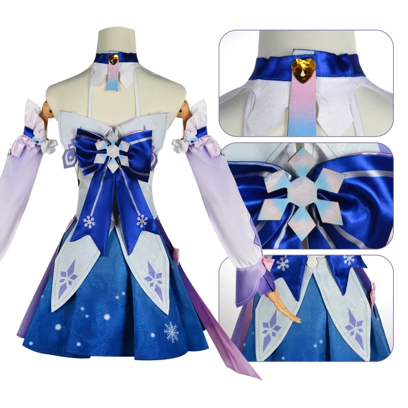 New Skin March 7th Cosplay Honkai Star Rail Costume Cute Girl Women Dress Comic Con Role Play Halloween Carnival Party Outfit