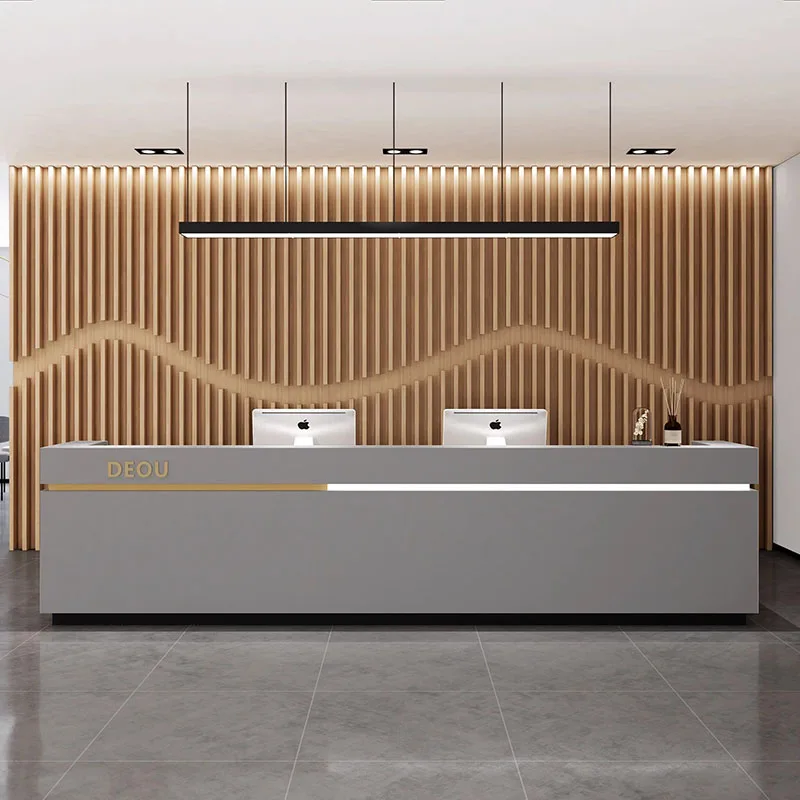 Cashiers Reception Desk Restaurant Beauty Rostrum Service Desk Front Computer Podiums Scrivanie Per Ufficio Moderno Furniture