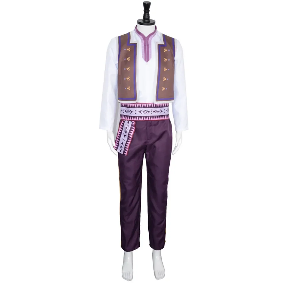 

Halloween Kristoff Cosplay Prince Costume Adult Mens Shirt Pants Suits Outfit Uniform Carnival Cosplay Costume