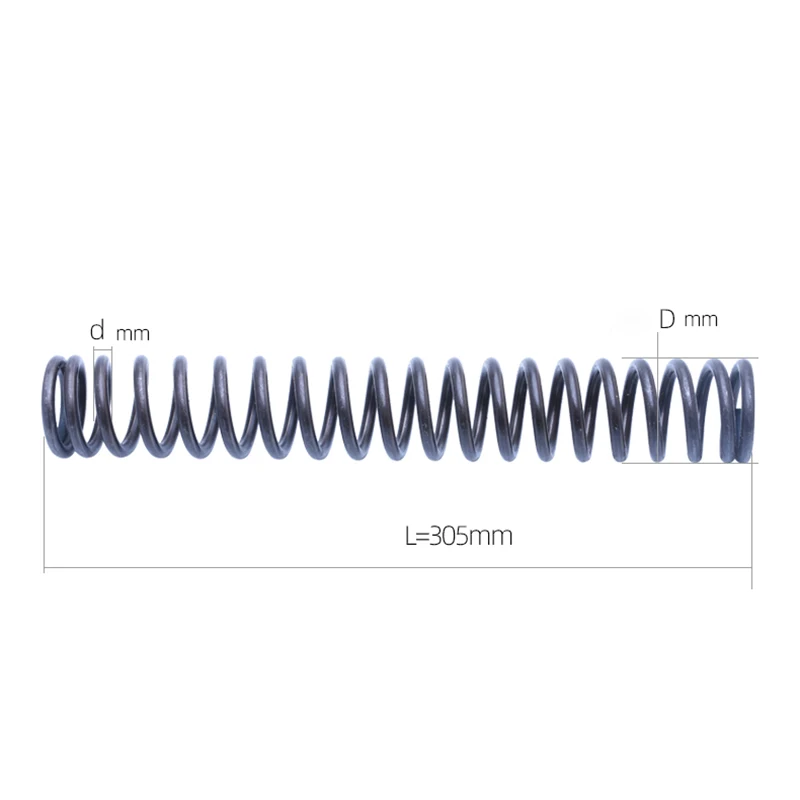 L 305MM Wire Dia 0.3~6MM OD 3~50MM Spring Steel Black Compression Spring Y-shaped Shock Absorption Return Spring