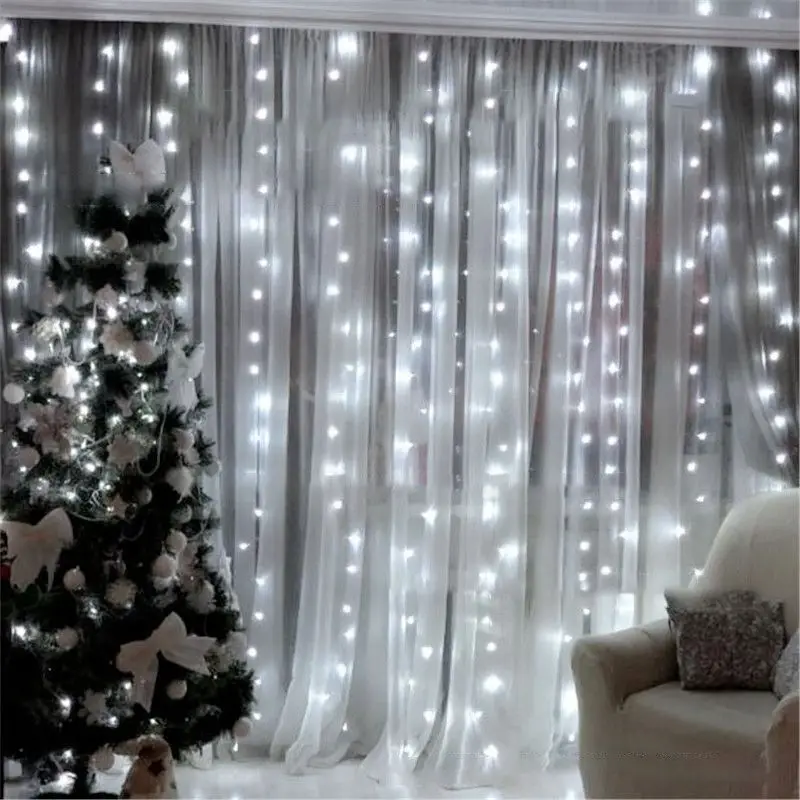 8 Mode Holiday Light Wedding Party Decoration USB Bedroom Curtain Lights 3M 4M 6M Outdoor LED Fairy Light String Christmas Light