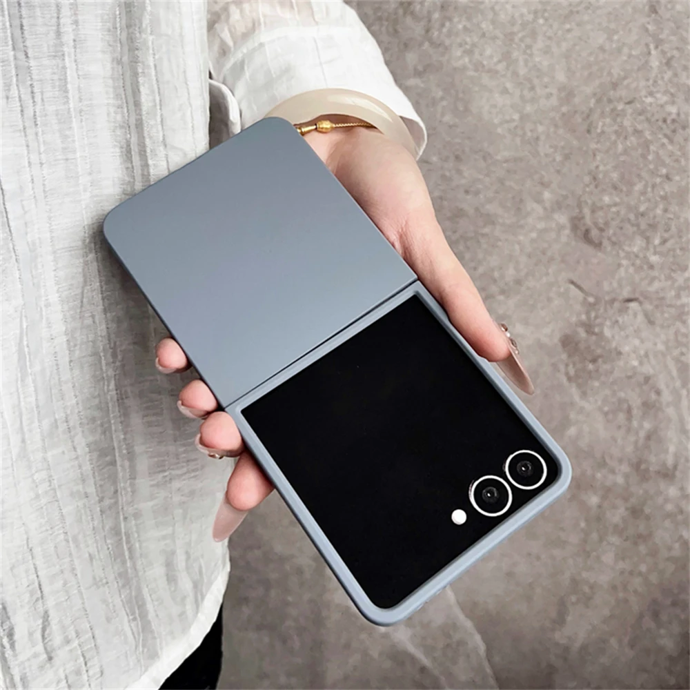 

Ins style Case Matte Slim Case For Samsung Galaxy Z Flip3 Z Flip4 Z Flip5 Flip6 Flip7 Luxury Ultra Thin Cover Folding Screen