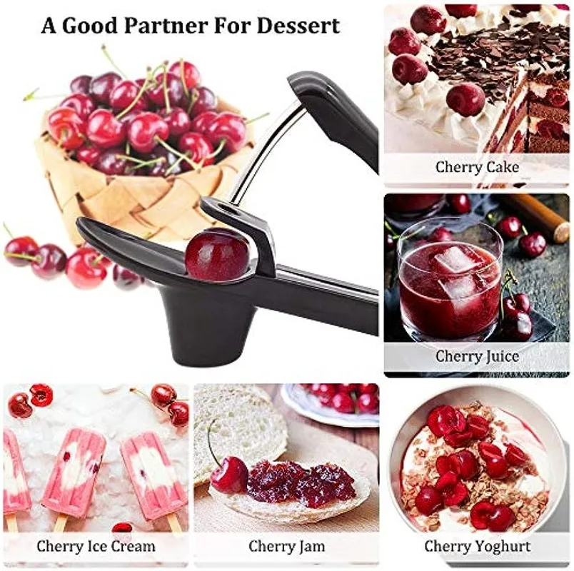 Cherry Pitter Tool, Portable Olive and Cherry Pitter Remover, Multi-Function Fruit Corer and Pitter Remover,Cherry, Jujube