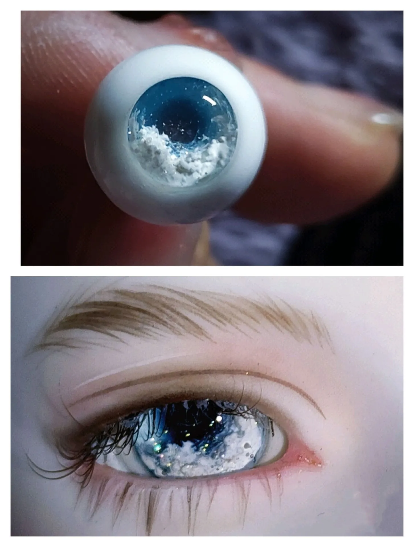 14mm BJD SD Doll Plaster Safe Eye Imitation Glass Micro-Engraving Three-Dimensional Eyeball 