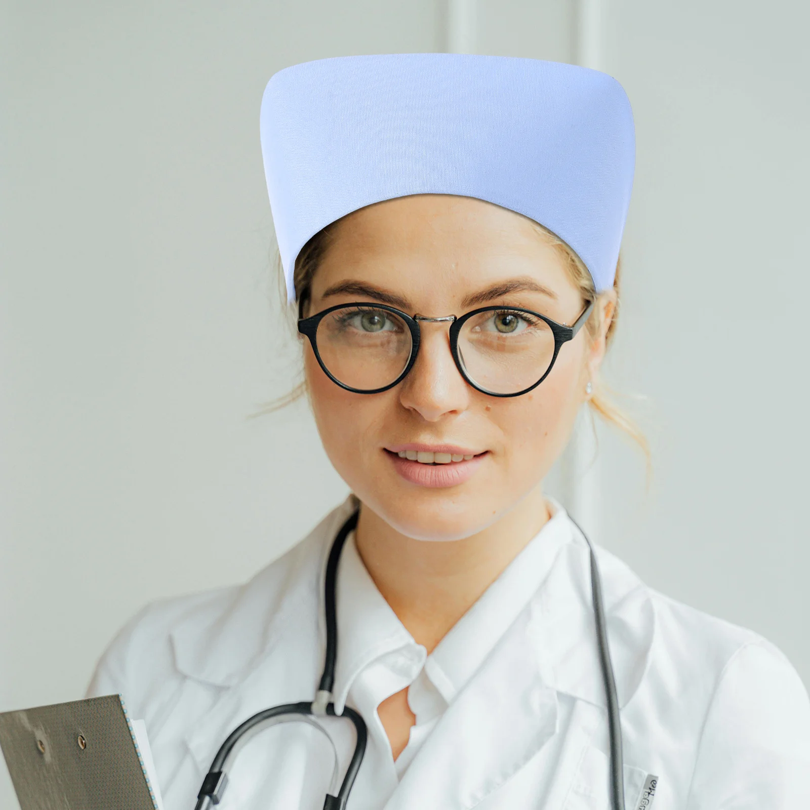 Blue Thin Nurse Cap For Women Nursing School Graduation Party Halloween Cosplay Costume Accessories Medical Lab Wear