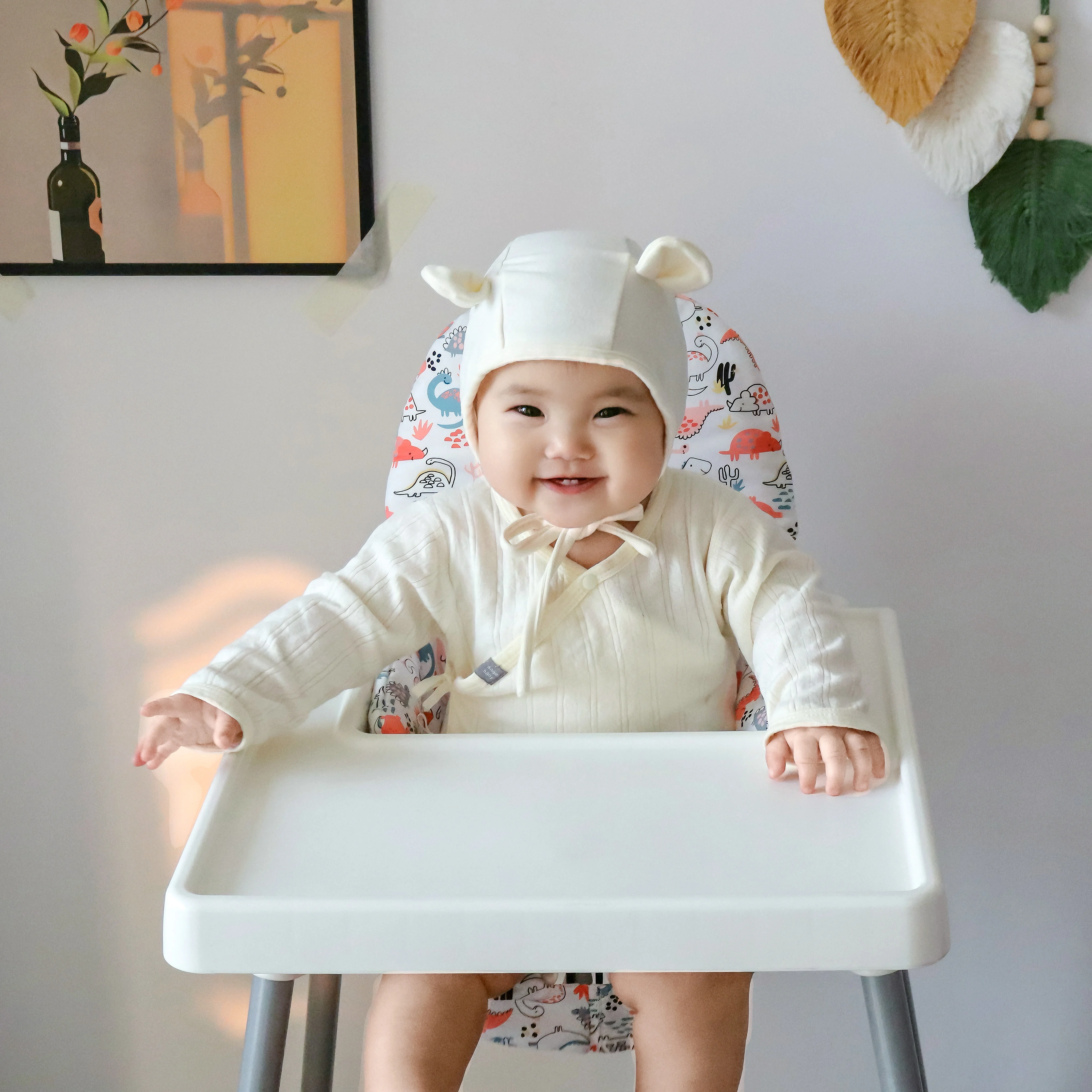 الدب ديناصور الطفل غطاء كرسي مرتفع كرسي وسادة مقعد يغطي وسادة كرسي مرتفع Antilop ، قابل للغسل طوي غطاء كرسي مرتفع للأطفال