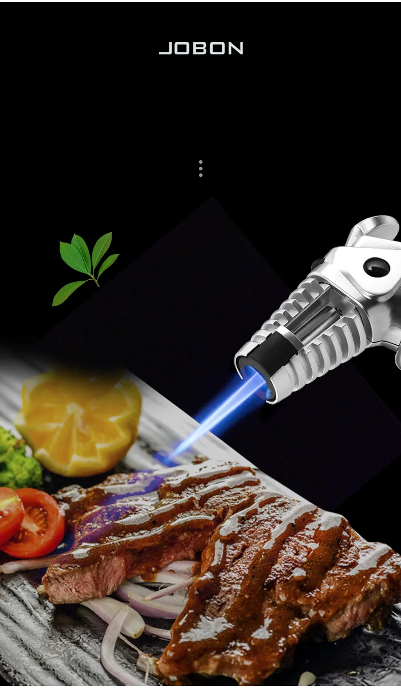 JOBON Strong Flame Gun Lighter Sustainable Flame Ignition  Flame Adjustable Cigar Camping Tool