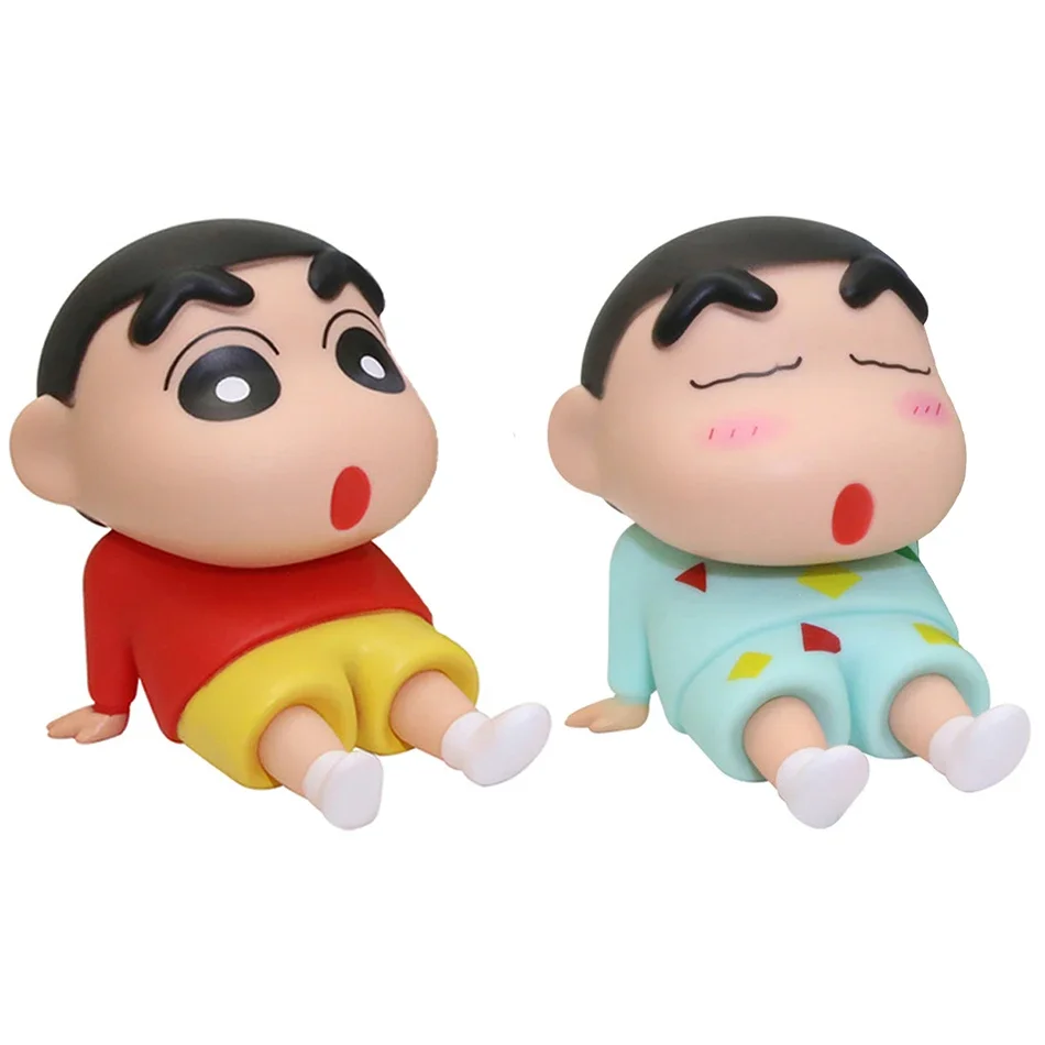 Crayon Shin-Chan Phone Holder Kawaii Anime Desktop Ornaments Cartoon Watching TV Phone Support Cute Doll Decorations toy Gifts