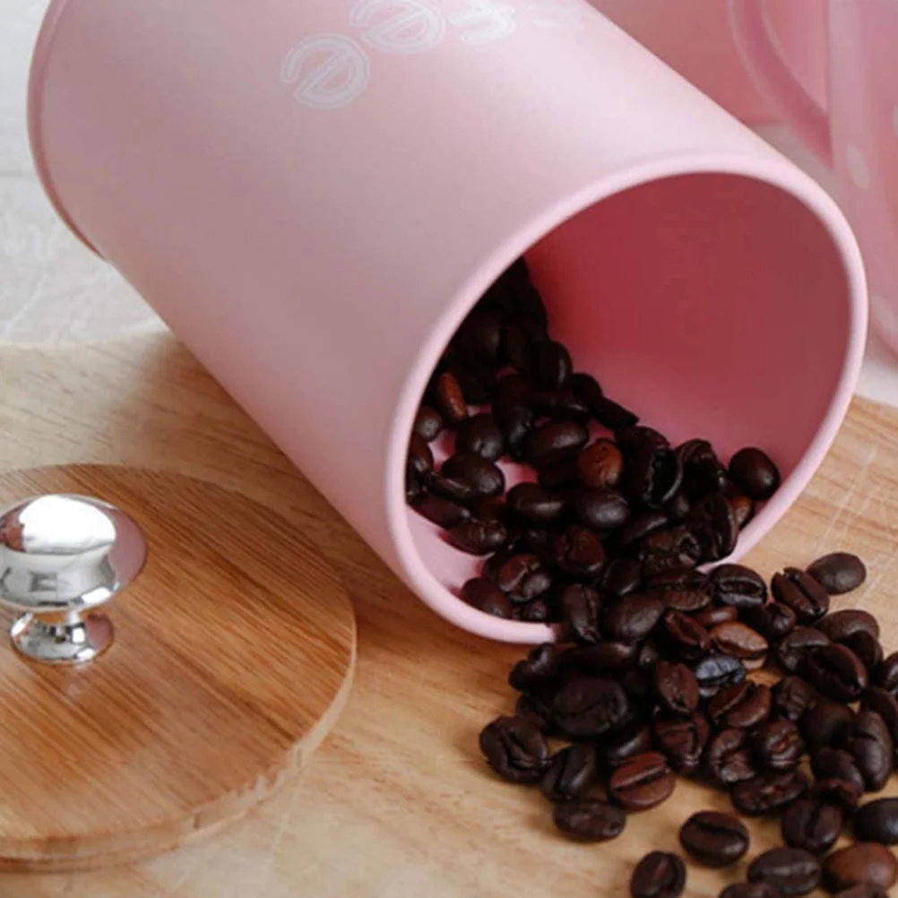 

Food Storage Containers Kitchen Canisters Pink Decor Sealing Jars Tea Coffee Bean Household Boxes Grain Container