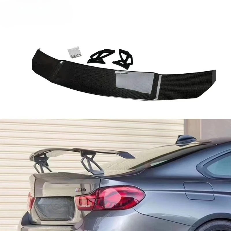 For M2M3M4 F87 F82 F80 F83 Carbon Fiber GT Style Big Spoiler Universal Spoiler Rear Wing