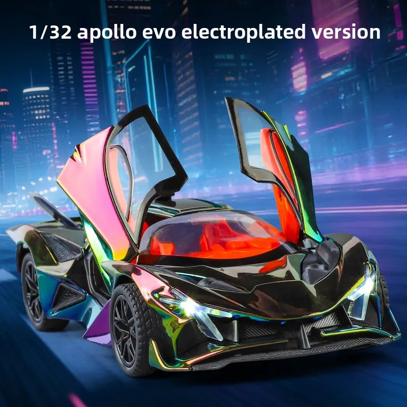 

Модель спортивного автомобиля 1:32 EVO из гальванизированного сплава, детская настольная декоративная фигурка, коллекционная модель с высокой детализацией, подарок-игрушка
