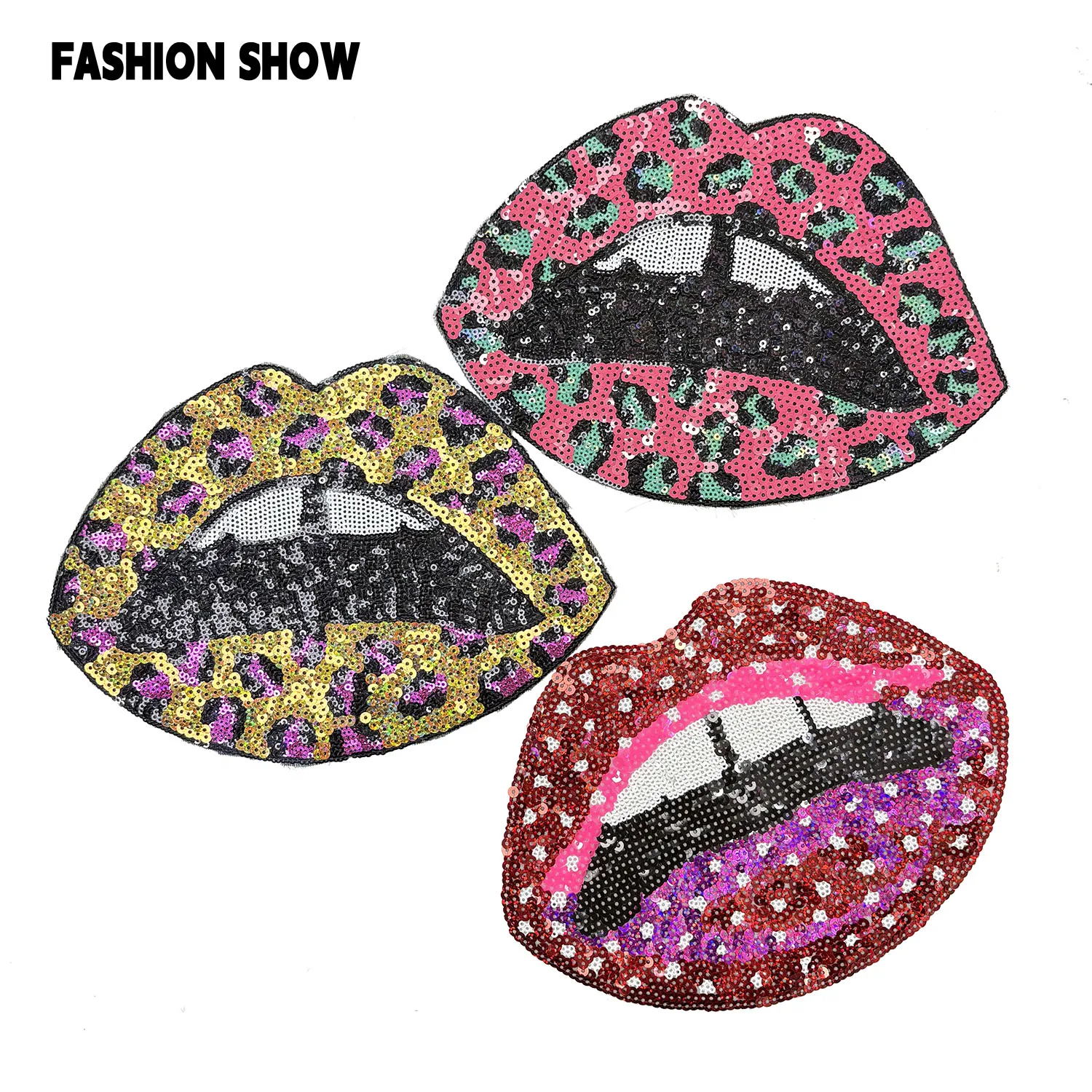 Iron-On DIY Lip-Shaped Sequin - Embroidery Lips review and price
