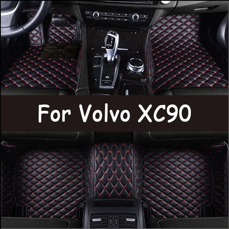 Car Floor Mat For Volvo XC90 MK1 2002~2014 7seat Dirt-resistant Leather Mat Cubre Pisos Para Autos Car Accessories Interior Part