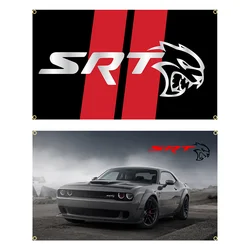 90x150cm SRT Hellcat Challenger Car Racing Flag Polyester Printed Garage or Outdoor Decoration Banner Tapestry