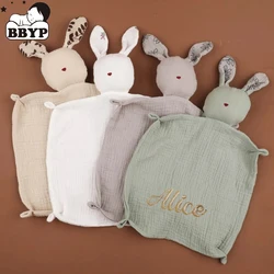 Personalization Name Baby Comfort Towel Cotton Comforter Blanket Soft Newborn Sleeping Dolls Kid Sleep Toy Soothe Appease Towel