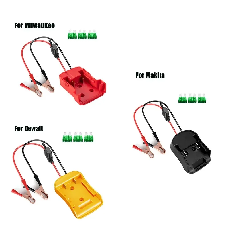 High Quality Jumper Cables Auto Tools for Makita/Dewalt/Milwaukee 18V Battery 11AWG Starter Adapter Car Supercharger Cable