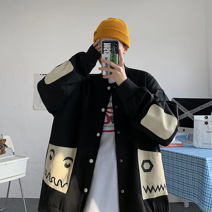 

American Sle Loose Men's Jaet Autumn New Casual Baseball orm Teenage High Sensation Sport Top Men's Outerwear