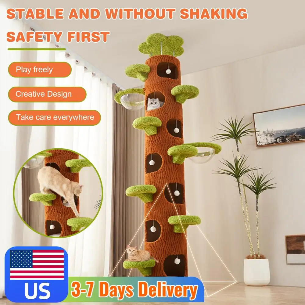 

Большая кошачья лесенка-башня с сизалевой когтеточкой, очень большая игровая площадка для кошек, для домашних котят