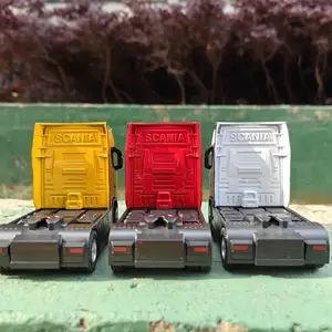 1/50アロイダイキャストトラックヘッドカーモデルおもちゃシミュレーションエンジニアリング輸送車両プルバックコンテナヘッドメタルおもちゃ 10ベストセールスボルボトラックのおもちゃ-10