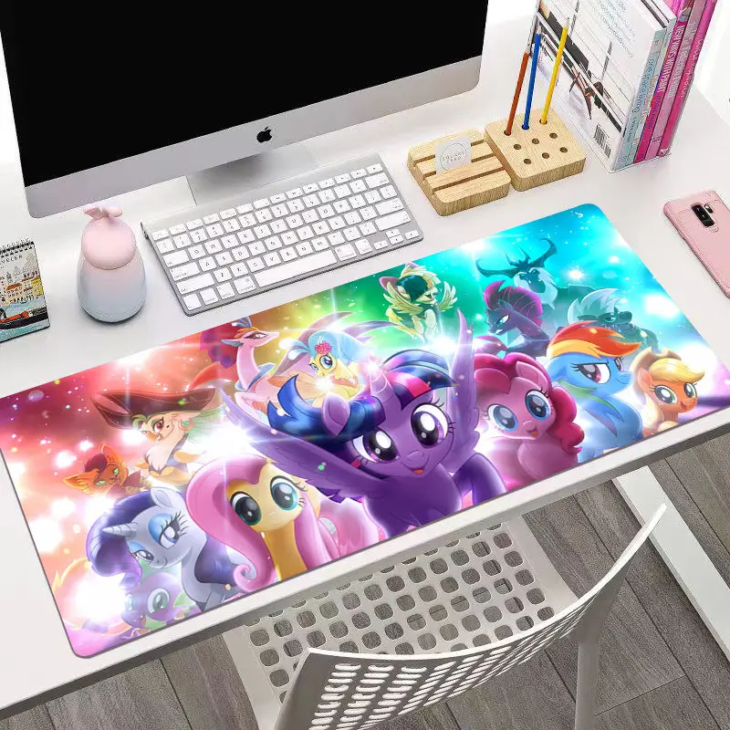 Cartoon My Little Pony Twilight Sparkle Pinkie Pie Anime Mouse Pad Cute Girl Heart Desk Pad Office Mouse Keyboard Pad Gift