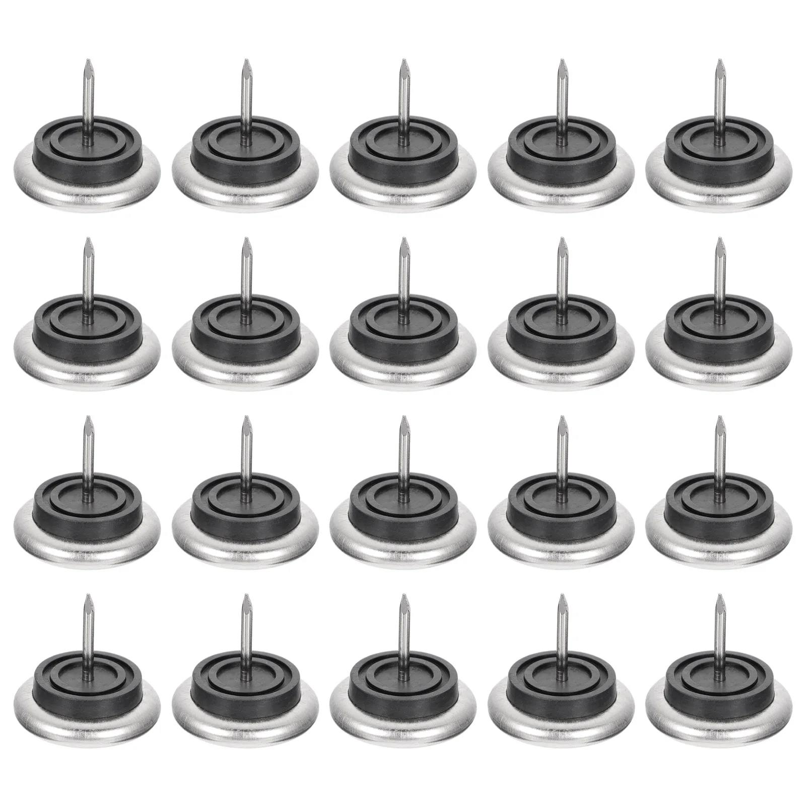 

20 Pcs Furniture Leg Protectors Anti Slip Chair Glides Nail On Hardwood Tile Sliders Iron Furniture Pads
