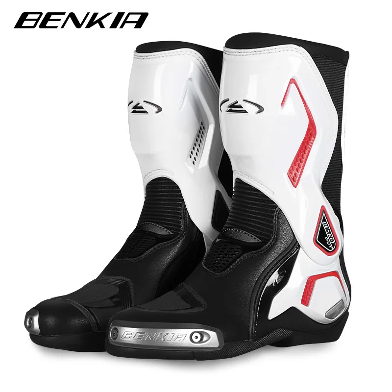 BENKIA HDF-SH208 المهنية أربعة مواسم دراجة نارية سبائك التيتانيوم الأحذية أحذية ركوب الخيل دراجة نارية سباق التمهيد الأحذية