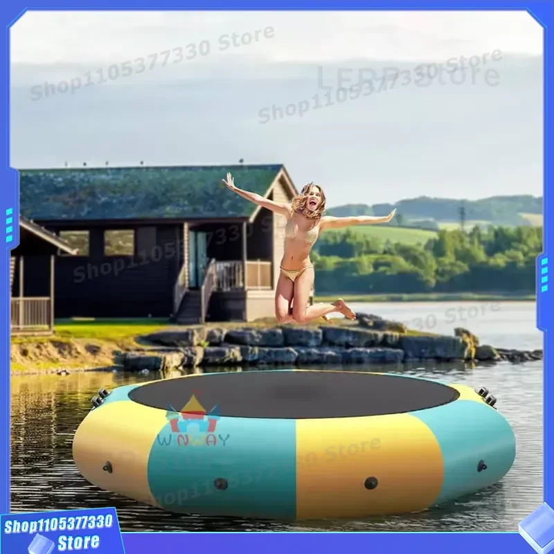 Water Park Trampoline Blob Water Sports Bouncer Jump Inflatable Floating Trampoline for Adults Customize Digital Printing