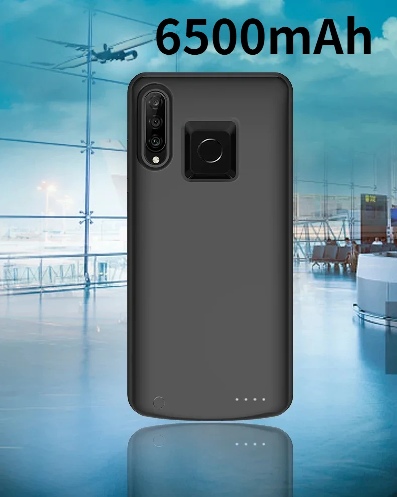 6500mAh for Battery Charger Case Silm Silicone Shockproof Power Bank Case for Huawei Nova 4E Battery Charge Case Charging Cover