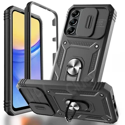 Slide Camera Case for Samsung Galaxy A16 A06 A14 A15 A54 A34 A35 A25 Heavy Duty Build in 360 Degree Rotate Kickstand Covers
