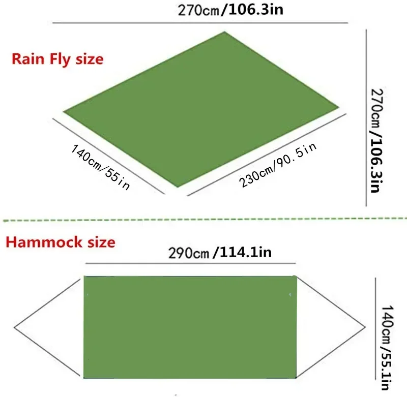 Camping Hammock,Portable Travel Hammock with Mosquito Net and Rain Fly,Tree Lightweight Hammock Tent for Outdoor Backyard Hiking