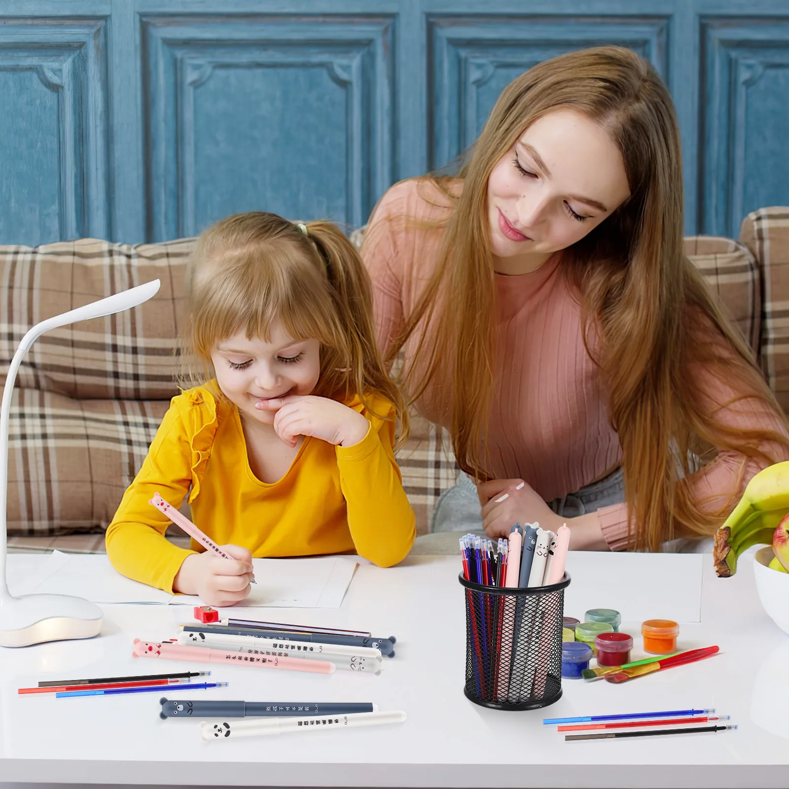 

1Set Ballpoint Pens Cartoon Animal Design Plastic Office Stationery Decorative Smooth Writing Pens Bulk Creative Gift for Study