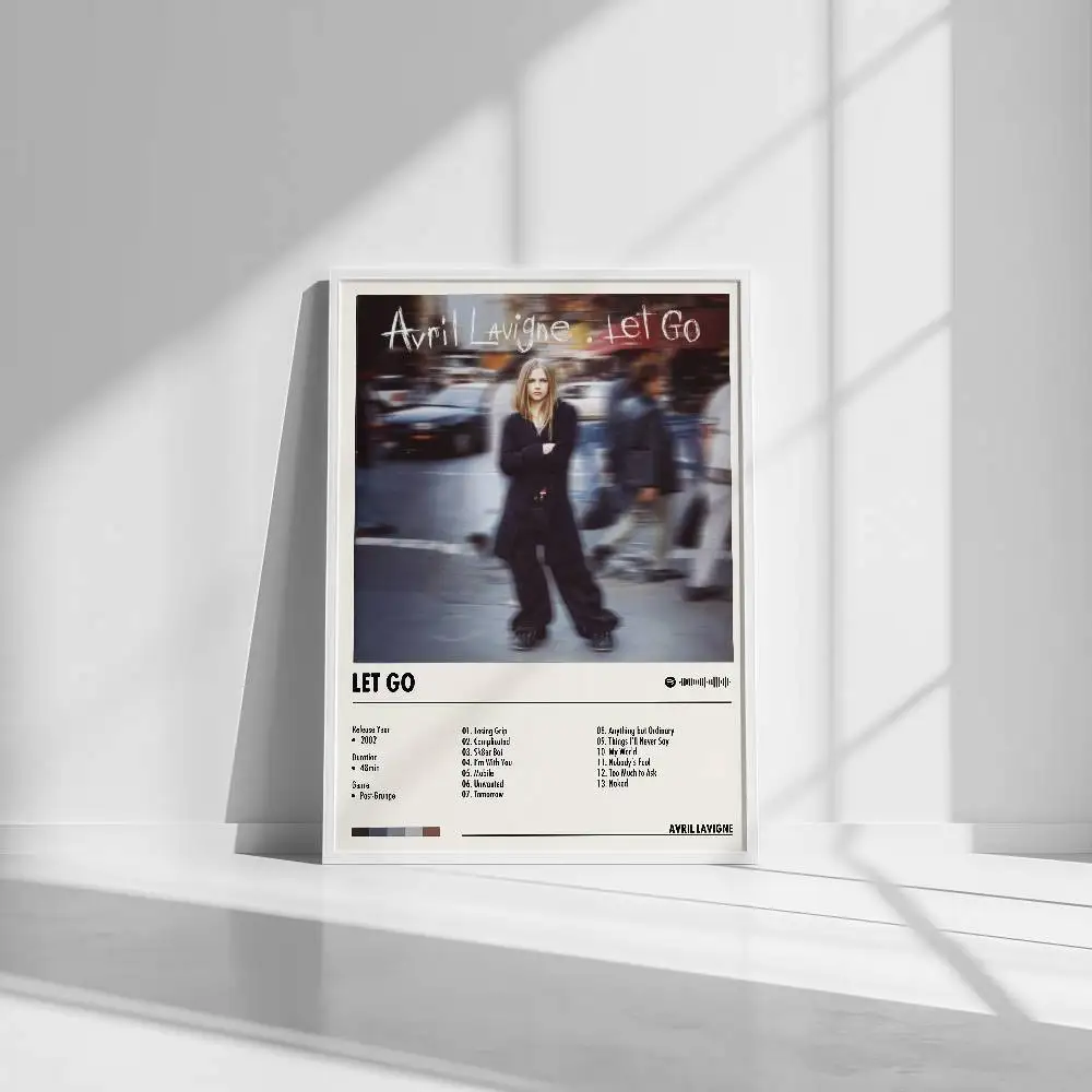 A-Avril L-Lavigne المشارك قائمة التتبع ألبوم الموسيقى غطاء يطبع حائط لوح رسم صورة فنية غرفة المعيشة ديكور المنزل #3
