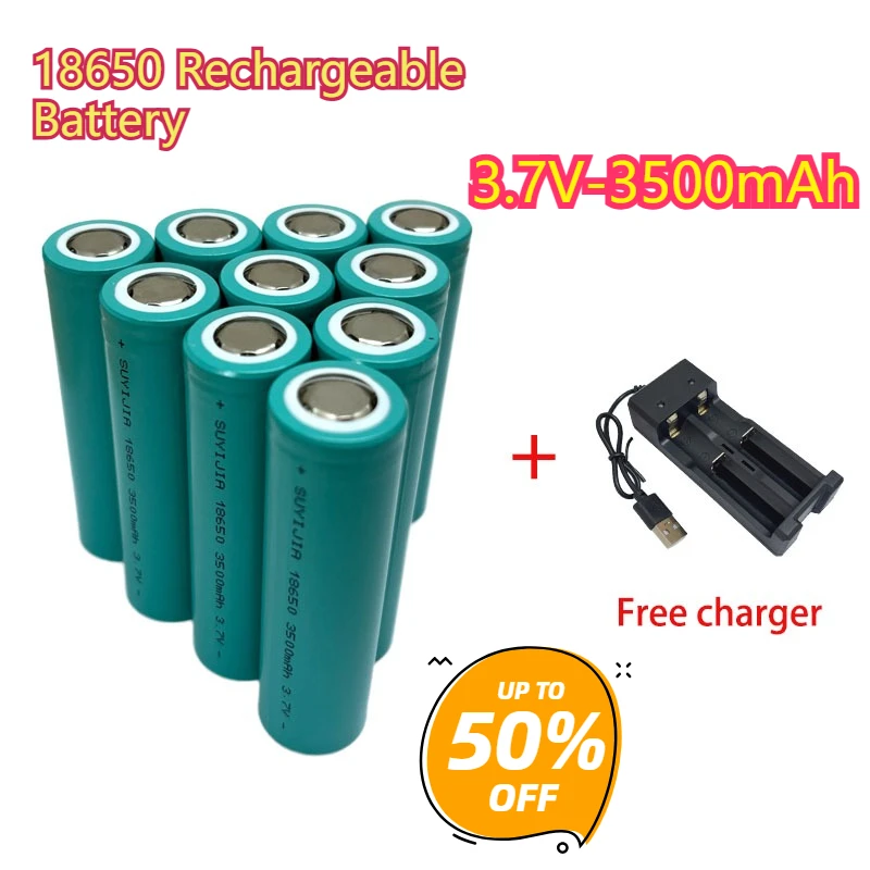 18650 3.7 فولت بطارية قابلة للشحن 3500 مللي أمبير القدرة الحقيقية بطارية ليثيوم أيون لمصباح يدوي الشعلة بطارية منتجات إلكترونية مختلفة #1