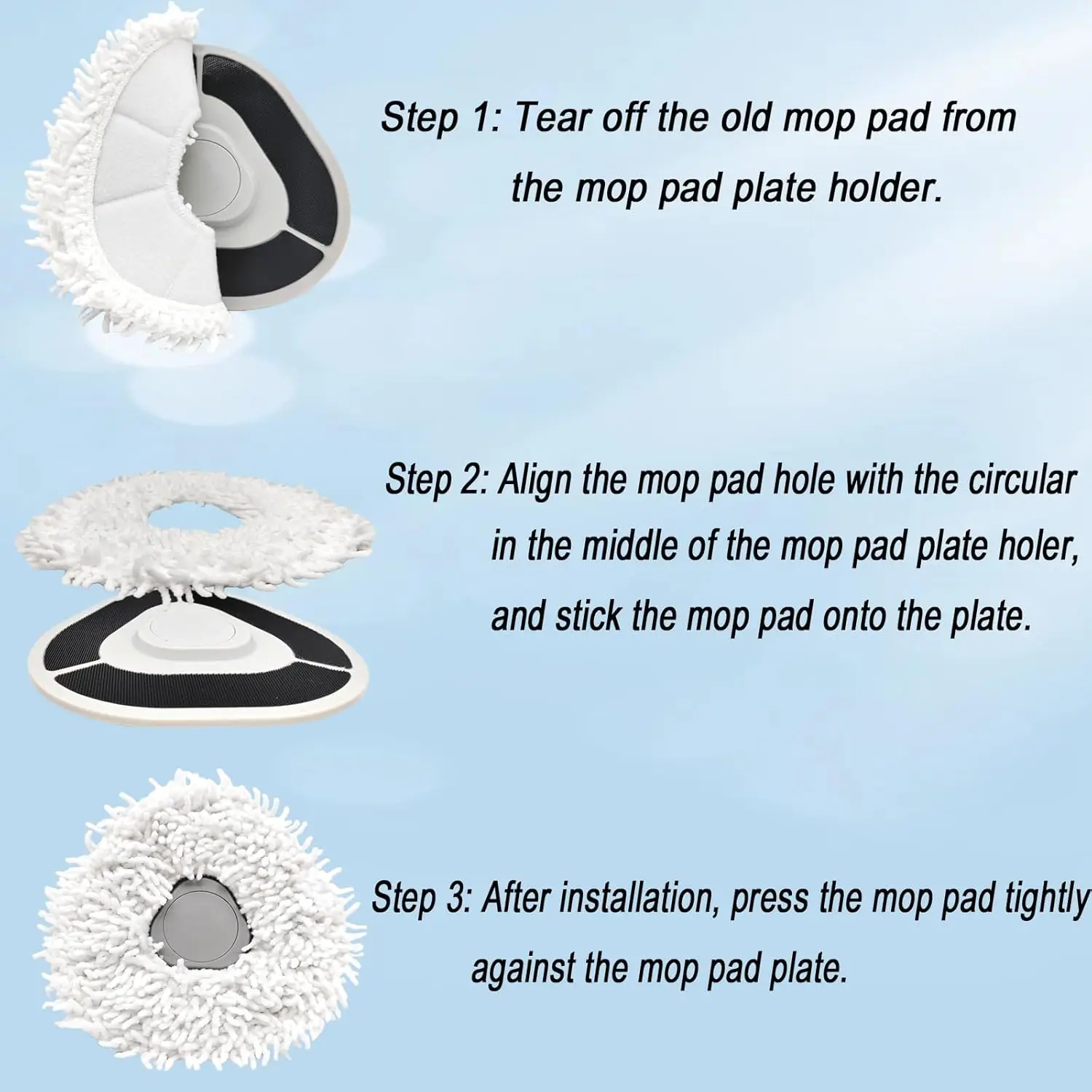 Panno per mop con supporto per mop per Narwal Freo Z10 Ultra Robot aspirapolvere Accessori per panni per mop