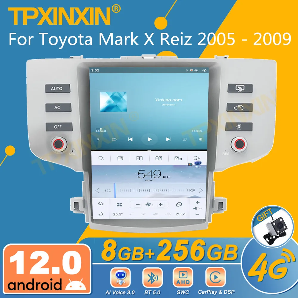 For Toyota Mark X Reiz 2005 - 2009 Android Car Radio Screen 2din Stereo Receiver Autoradio Multimedia Player Gps Navi Unit