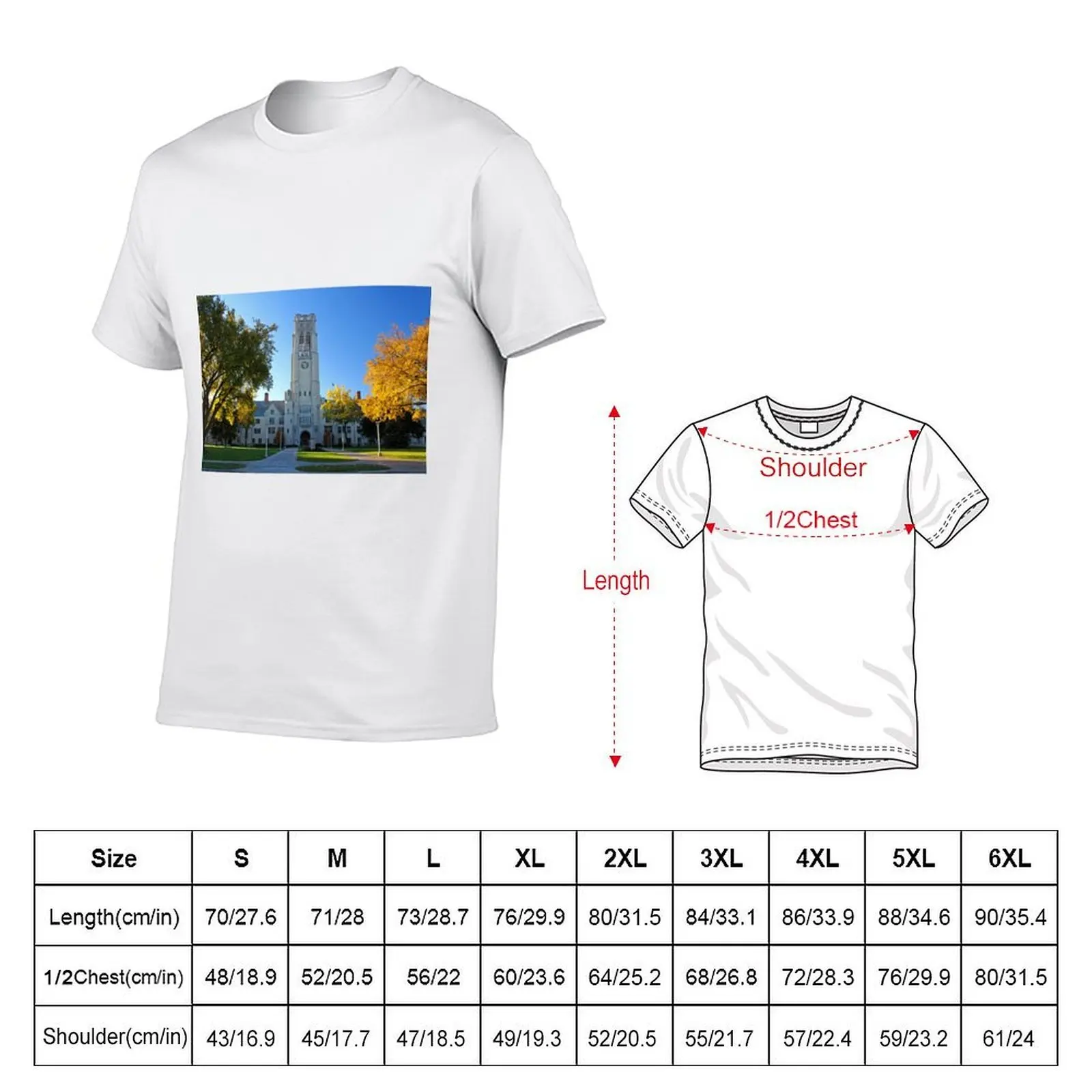 University of Toledo- University Hall T-Shirt Casual Everyday Short Sleeve T-Shirt